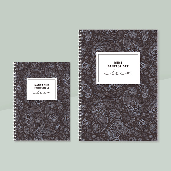 Notatbok, personlig notatbok, notatbok med bilder, fotofix, design notatbok